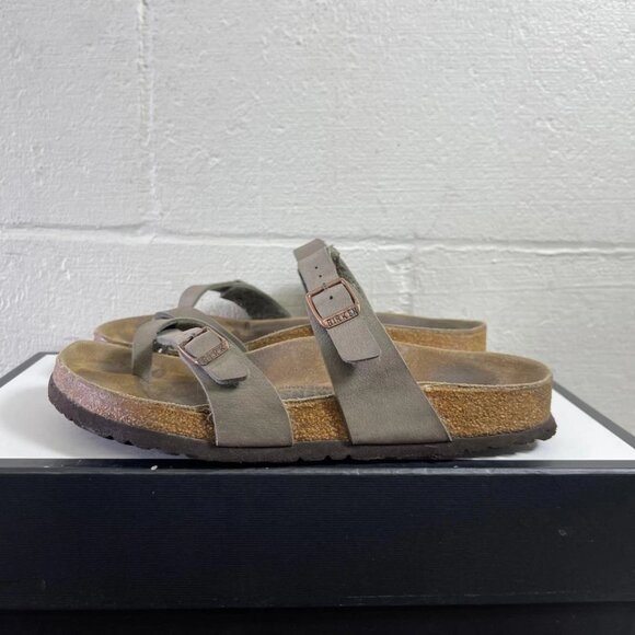 Birkenstock Mayari Mocha Strappy Toe Loop Sandals Slide Women's 38 EU/7 US - Picture 4 of 11